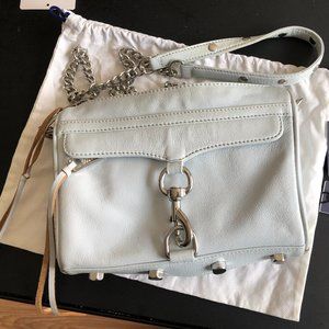 Rebecca Minkoff Mini Mac Cross-Body Bag light blue used